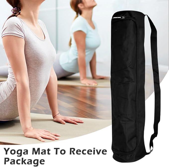 Yoga Mat Bag, Full-Zipper Yoga Mat Carrier with Adjustable Strap, Waterproof Stylish & Functional Fitness Mats Holder for Class Travel, Exercise Storage Carrier Bag for Women & Men