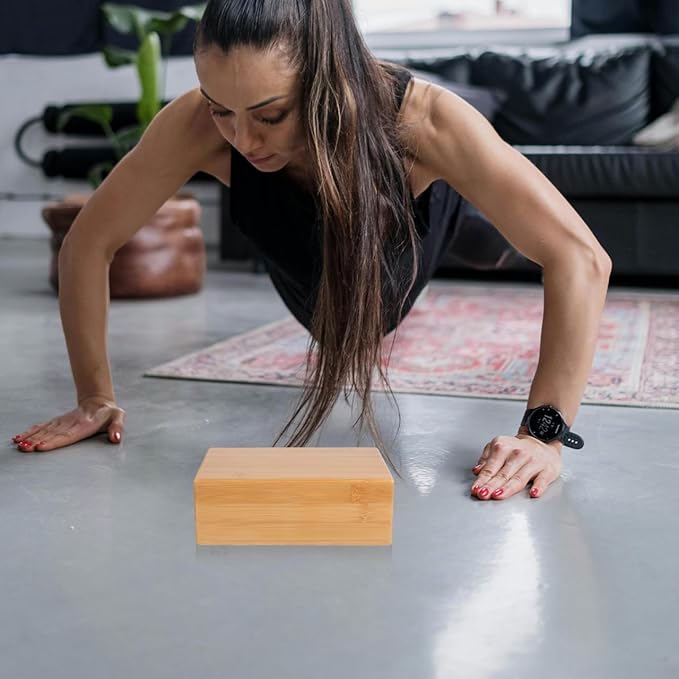 KESYOO 1PC Natural Yoga Block Lightweight Wooden Practice Aid for Home Fitness Smooth Surface for Comfortable Yoga Sessions Portable Exercise Tool Supports Flexibility and Balance