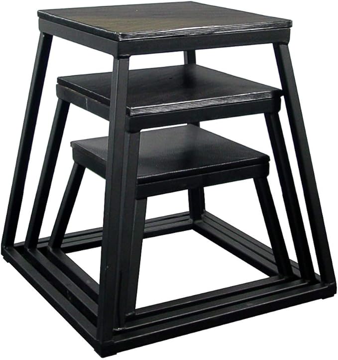 Ader Plyometric Platform Box Set- 12", 18" & 24" Black
