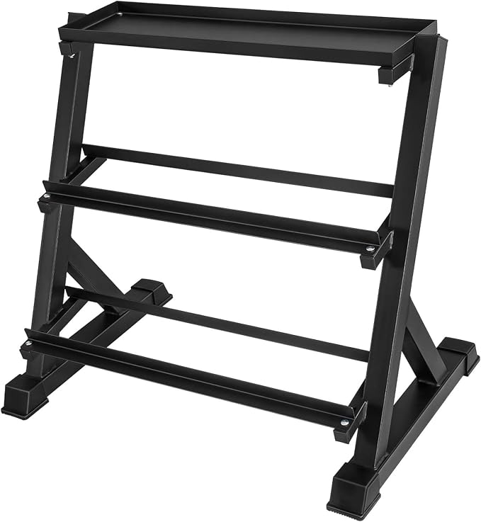 Heavy Duty 3 Tier Dumbbell Rack Multifunctional, Weight Rack For Dumbbells, Home Gym Equipment, Suitable For Storage Of Dumbbell, Kettle Bell, Barbell Plate, Barbell Bar