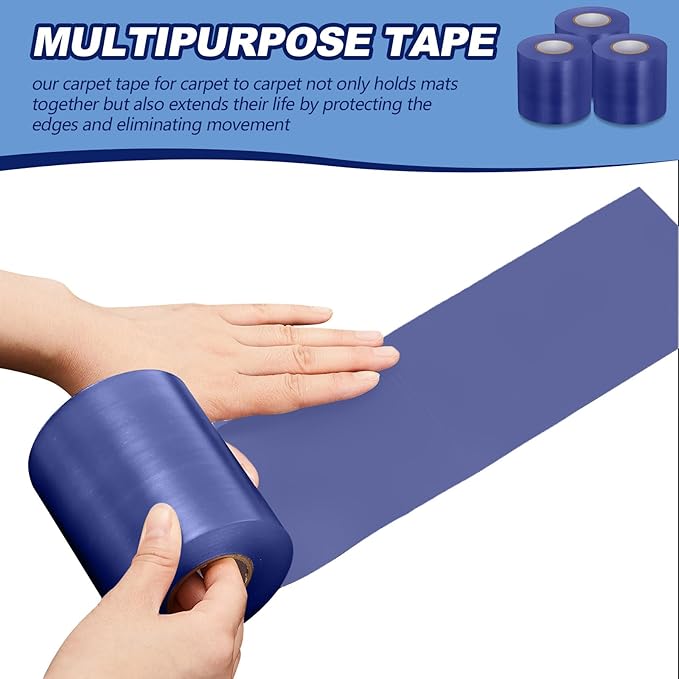 Pangda Wrestling Mat Tape 3 or 4 Inch Heavy Duty 7 Mil PVC Carpet Tape for Wrestling Grappling Exercise Mats Seaming Cover Gym Floor Carpet Seam