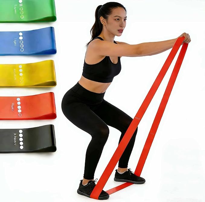 Resistance Band Fitness Set, Multi-Functional Home Workout Bands, Exercise Equipment for Strength Training, Yoga & Pilates, Unisex