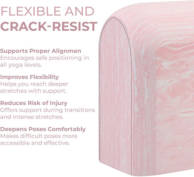 Yoga Block, 1 piece Lightweight, Arc Shape for Stable Grip, Ink Painting Design, Portable and Durable Yoga Brick for Enhanced Comfort and Support