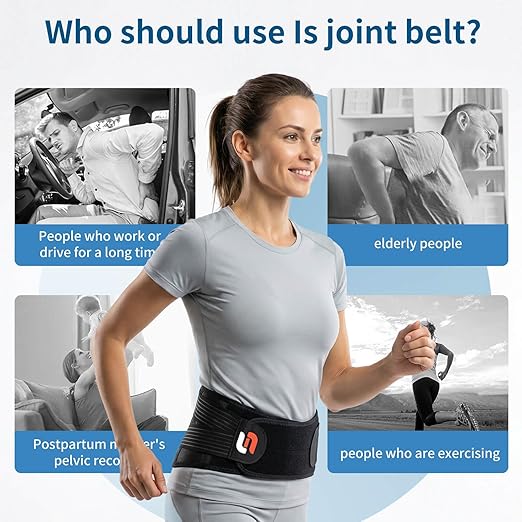 SUNFATT Sacroiliac SI Joint Belt for Women,Hip Brace for Women and Men Pain Relief & Stabilization,Plus Size Lower Back Support for Sciatica,Pelvis,SI Joint & Hip Pain (Fits Hip 43"-57")