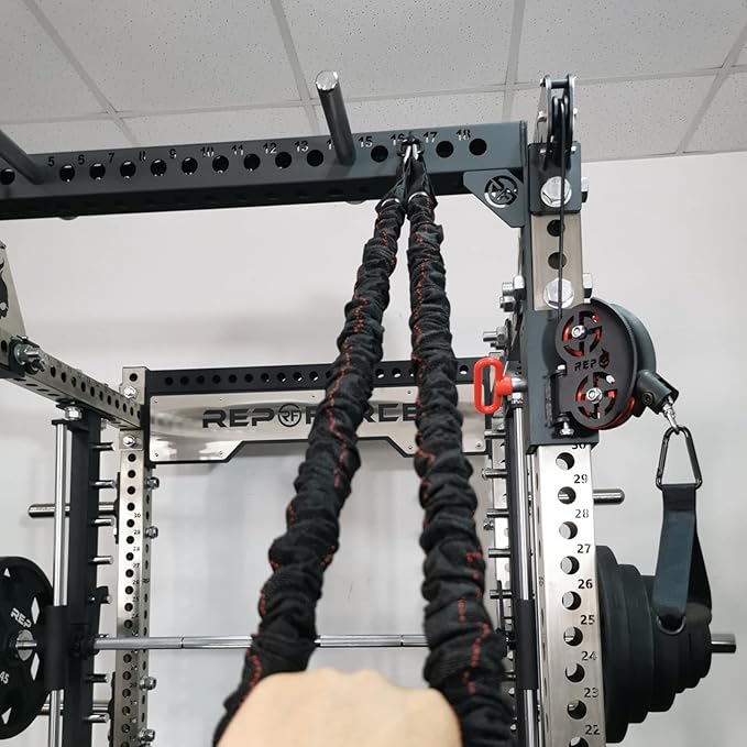 Power Cage Squat Rack Home Gym Accessories, Fits on 3" X 3" Tube Power Cage with 1" Hole