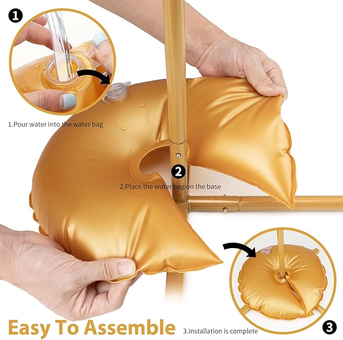 New 2 Pcs Balloon Arch Weights for Backdrop Stand - 50kg Pressure-Rated Weights for Arch Stand, Upgraded Thickened Openable Water Weight Bag for Wedding Birthday Party Christmas New Year(Each 10 Lbs)