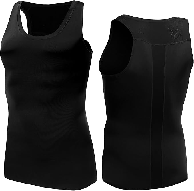 NELEUS Men's 3 Pack Athletic Compression Under Base Layer Sport Tank Top