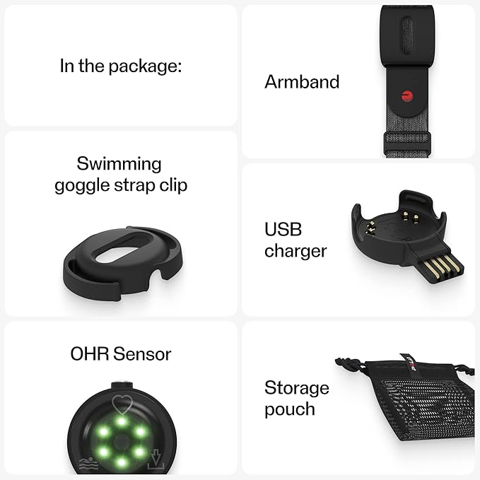 Polar Verity Sense - Optical Heart Rate Monitor Armband - ANT+, Dual Bluetooth