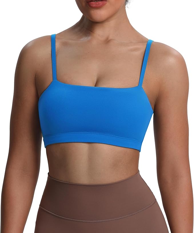 Aoxjox Women's Workout Bandeau Bras Training Fitness Running Yoga Crop Tank
