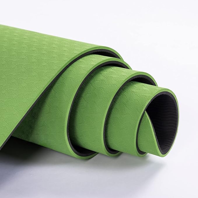 Yoga Mat Non Slip, Pilates Fitness Mats, Eco Friendly, Anti-Tear 1/4" Thick Yoga Mats for Women, Exercise Mats for Home Workout with Carrying Sling and Storage Bag