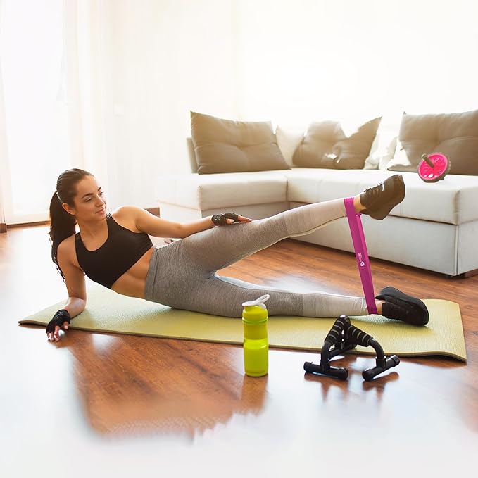 Fittest Pro by Limm Resistance Bands for Legs and Butt, Fabric Exercise Loop Bands Yoga, Pilates, Rehab, Fitness and Home Workout, Strength Bands for Booty