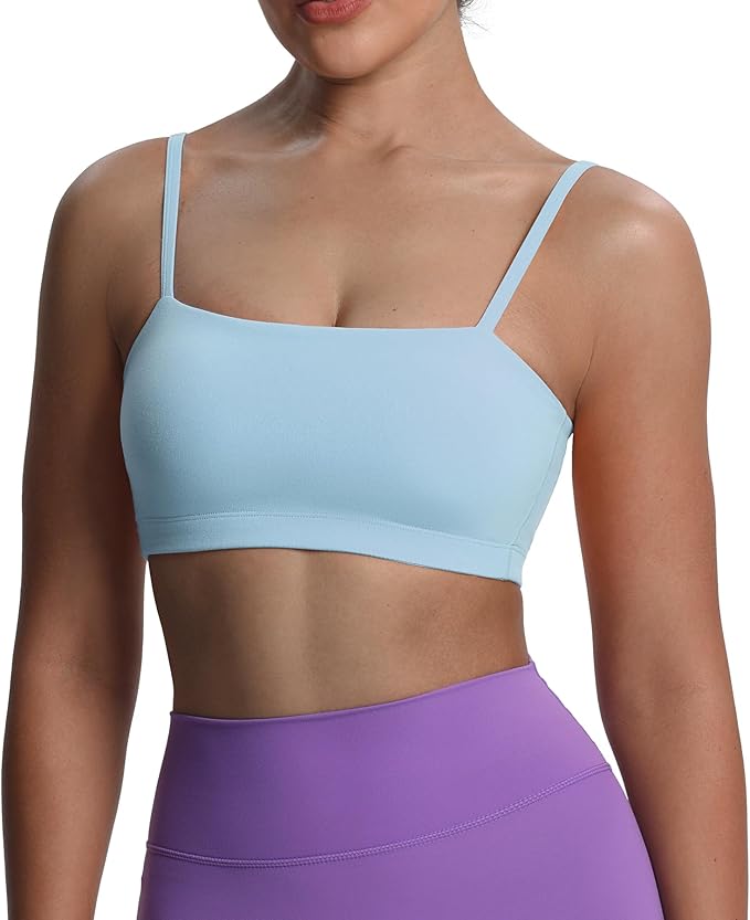 Aoxjox Women's Workout Bandeau Bras Training Fitness Running Yoga Crop Tank