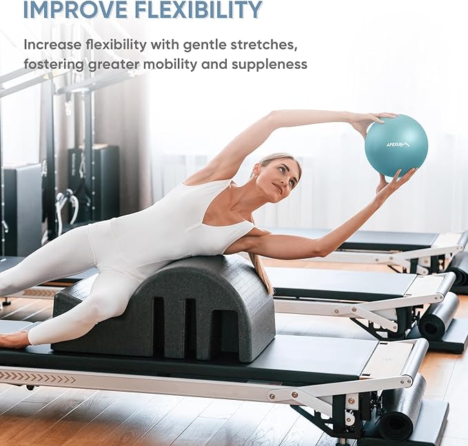 APEXUP 9 Inch Pilates Ball Small Exercise Ball for Yoga, Fitness, Balance, Core Workout, Physical Therapy
