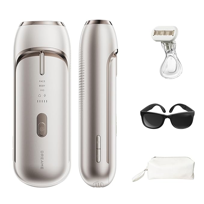 Dreame Nova IPL Hair Removal with Dual-Lamp 27J Output, Sapphire ICE Cooling, 3.9cm² Window, 0.2s Flash, Adaptizone AI Detection, Photon Skincare, Up to 96% Reduction Full-Body for Women and Men