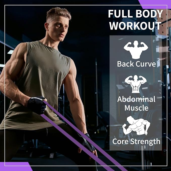 12-Pack Resistance Bands Set - Pull Up Assist, Strength Training & Physical Therapy for Home Gym | Exercise Loop Bands for Men & Women