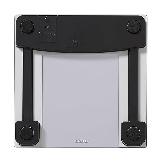 Taylor Digital Bathroom Scale - Smart Scale with Precision Hub App, 400 lb Capacity, 11" x 11" Durable Glass Platform, 0.2 lb Increments, Weight Tracking, BMI, BMR and Multilingual, Black