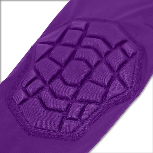 Knee Pads Wrestling Knee Sleeve Compression Leg Sleeves for Volleyball Basketball, Knee Compression Sleeve for Youth and Adult(Purple_L_2 Pcs)