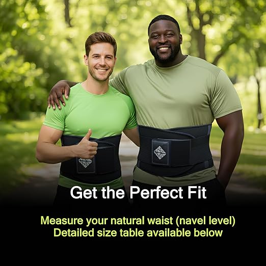 Back Brace for Lower Back Pain Relief – Adjustable Lumbar Support Belt for Women & Men, Lower Back Support for Herniated Disc, Sciatica & Heavy Lifting, Workout Back Support Brace, Size M