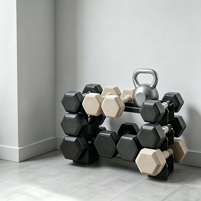 Small Dumbbell Rack Stand Only - Iron Weight Stand Holder Storage for Dumbbells Kettlebells- Weight Rack for Home Gym Corner