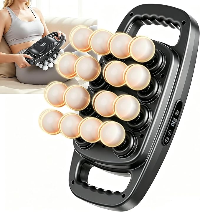 16 Head Massage Gun Deep Tissue, Percussion Massager with 3 Modes 30 Levels Quiet Powerful Motor for Muscle Recovery Pain Relief Back Neck Shoulders Home Gym Office