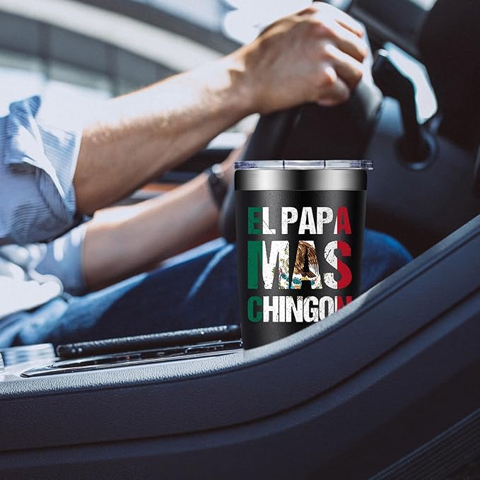 Regalo Para Papá - Regalo Para Papa Dia Del Padre - Mexican Dad Gifts for Christmas, Fathers Day - El Papa Mas Chingon Tumbler Cup 20 oz