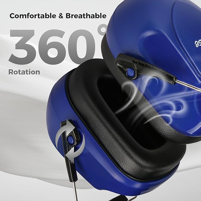 ProCase Noise Reduction Ear Muffs, Sound Proof Ear Protection, NRR 28dB Noise Cancelling Headphones for Adults Kids Autism, Hearing Protection for Shooting Gun Range Mowing -2 Packs, Navy