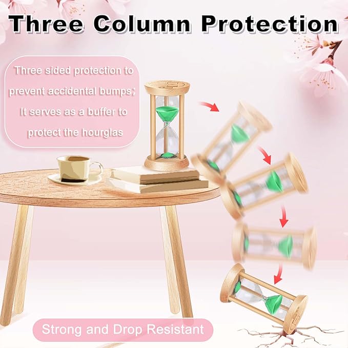 Wooden Sand Timer,1 Minute Small Hourglass, Sand Clock, Reloj De Arena, Hour Glass Sandglass for Home, Office, Decorative, Game, Classroom
