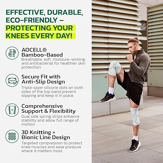 aoFIT Compression Knee Brace for Women & Men, 2 Pack AOCELL Knee Sleeve Support for Knee Joint Pain Relief, ACL, Meniscus Tear, Arthritis - Breathable for Workout, Running, Gym, Sports, Fitness XL