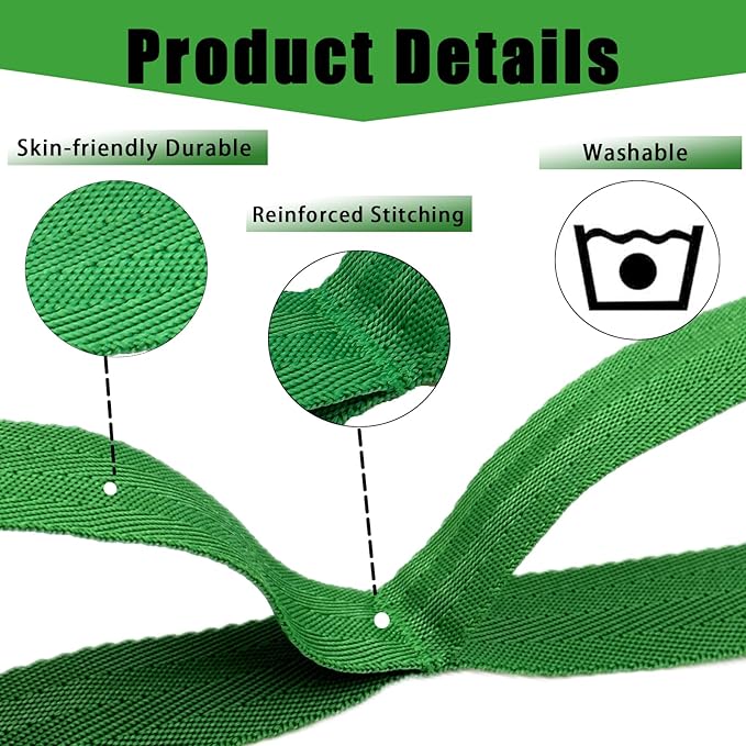 Stretching Strap Yoga Strap with Loops, Stretch Straps for Physical Therapy, Non-Elastic Exercise Strap for Pilates, Dance and Gymnastics with Workout Guide