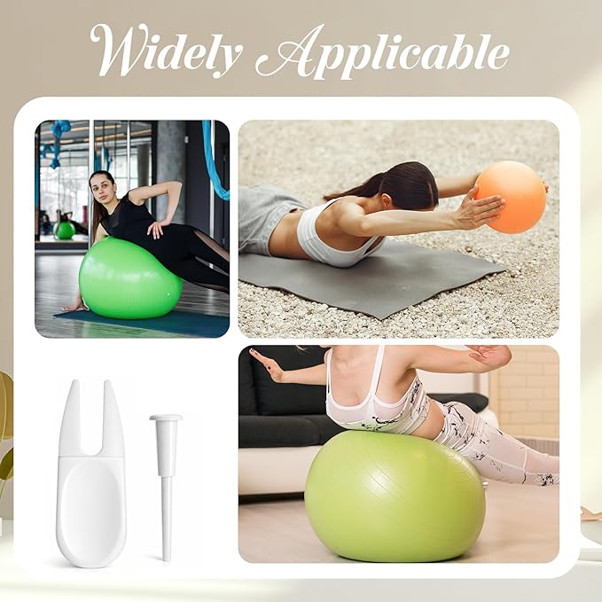 6 Exercise Ball Plug Replacement and 2 Removal Tool, Yoga Ball Plug Air Stopper Valve Nozzles Pin for Pilates Balls Stability Balls
