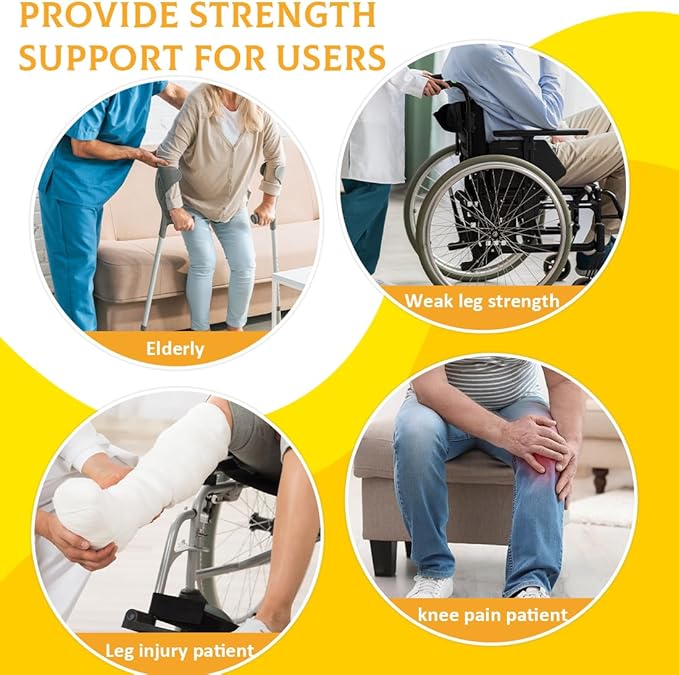 EZ Assistive Gait Belt with Padded Handles & Leg Straps for Seniors, Medical Gate Belt Transfer Belts with Buckle for Elderly Walking (Medium)