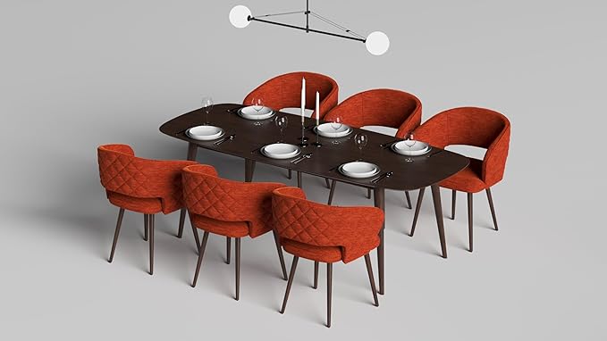 Ottomanson Dining Chair, Set of 2, Palermos Orange