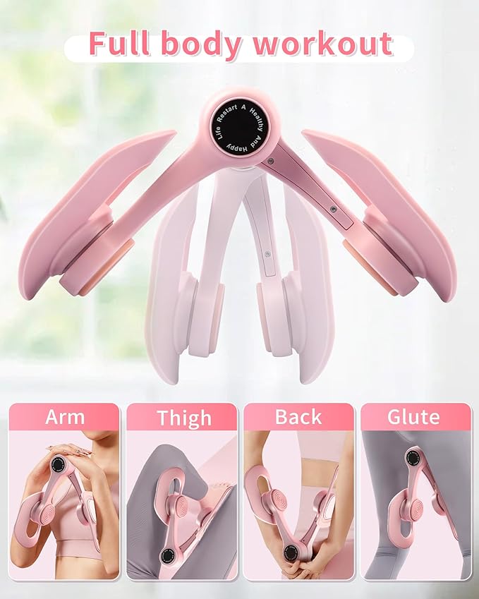 Thigh Trainer Kegel Exerciser - 360° Adjustable Thigh & Pelvic Floor Strengthener, Multi-Function Home Gym Equipment for Women's Inner Thigh, Hip, Leg and Arm Workouts