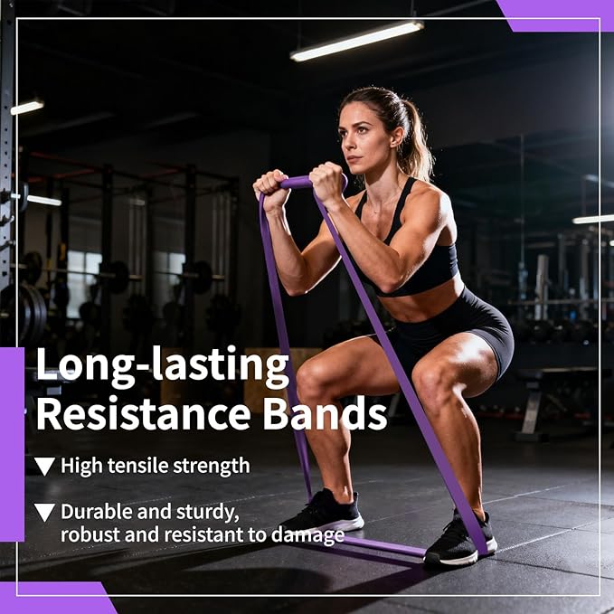 12-Pack Resistance Bands Set - Pull Up Assist, Strength Training & Physical Therapy for Home Gym | Exercise Loop Bands for Men & Women