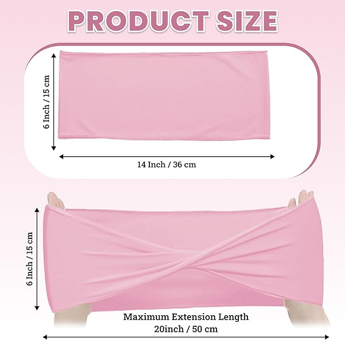VDS Pack of 100 PCS | Pink | Spandex Chair Sashes Bows Without Buckle | Stretch Elastic Banquet Universal Folding Chair Band Tie with for Wedding Party Conference Celebration Event Decoration