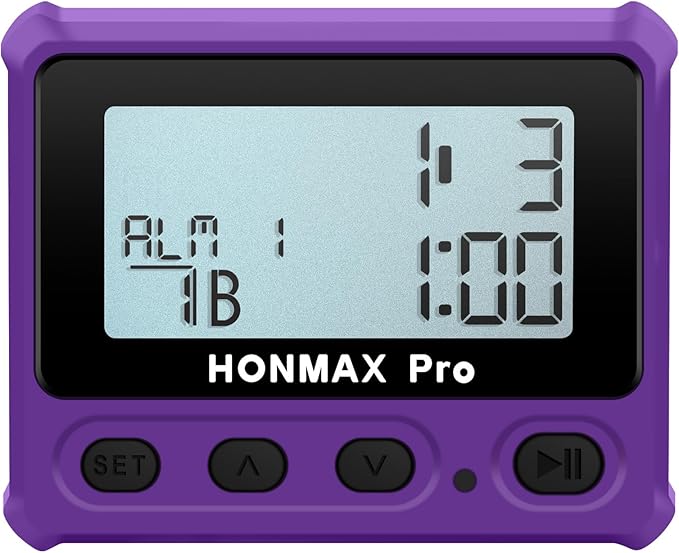 8100 Professional Interval Timer and Stopwatch, Backlight, USB-C Charged, Clock (Purple)