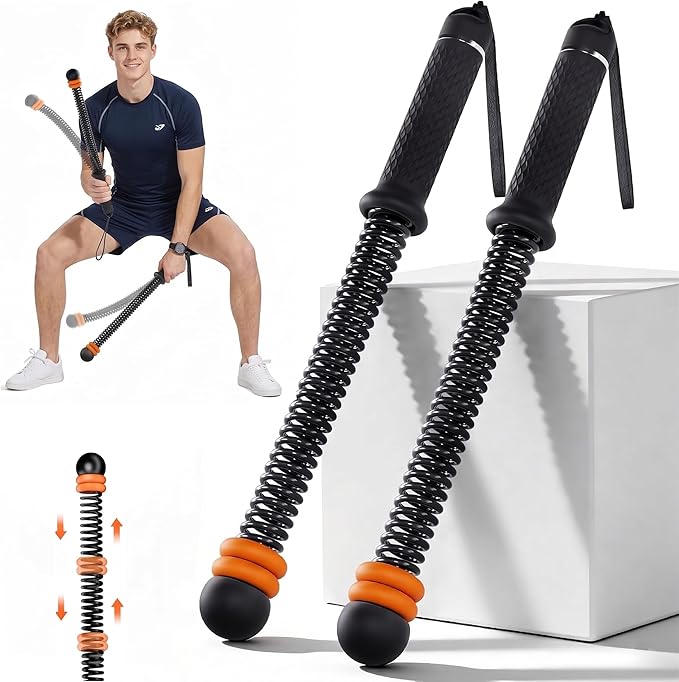 Portable Cordless Battle Ropes (Adjustable Weights) – Ropeless Weighted Exercise Equipment for Home Gym with Storage Bag | Low-Impact Workout, Strength & HIIT Training for Men & Women