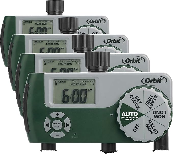 Orbit 56082 3-Outlet Programmable Digital Hose Watering Timer,(Pack of 4)