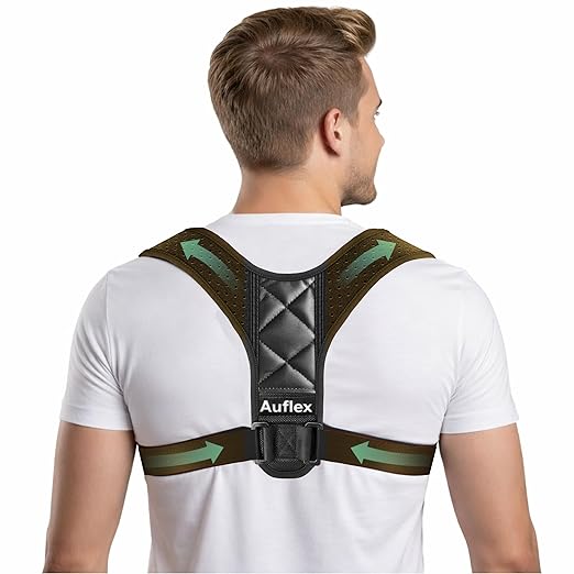 Posture Corrector for Women & Men – Adjustable Upper Back Brace for Shoulder Support, Back Straightener & Clavicle Brace for Back Pain Relief, Breathable Posture Corrector Back Brace, Chest Size (30-42 inches)