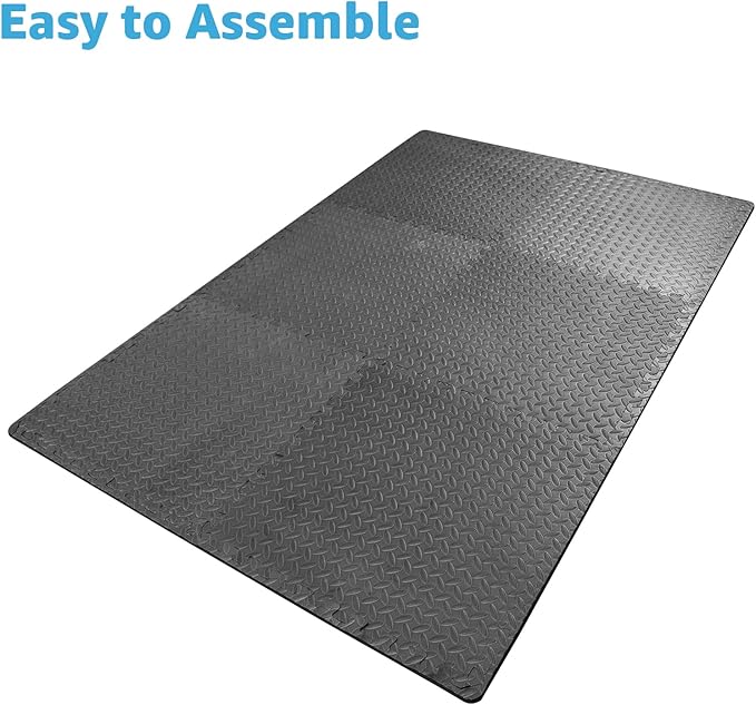 Art3d Eva Puzzle Exercise Mats, 24"x24" x 1/2” Thick Foam Interlocking Tiles for Gyms, Flooring, Workout, Gym Equipments, Pack of 6