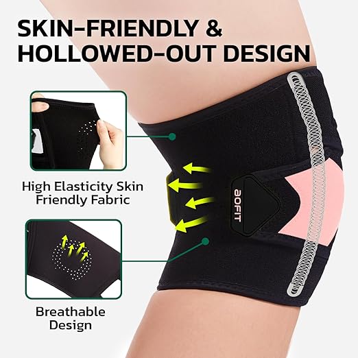 aoFIT Knee Brace for Men Women Knee Pain Meniscus Tear Arthritis Patella Dislocation Best Osteoarthritis Adjustable Compression with Memory Stabilizers for ACL MCL Breathable for Injury Recovery 3XL
