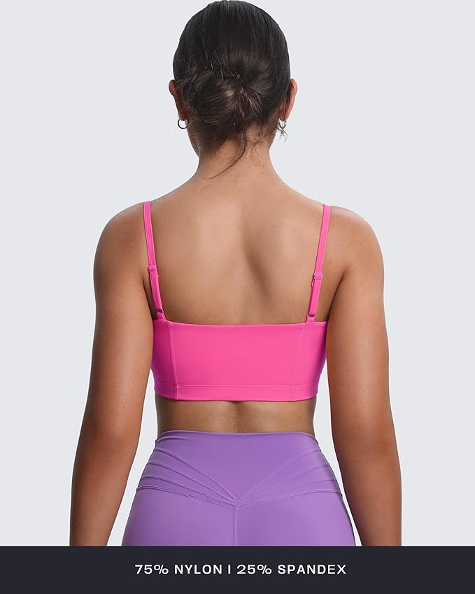 Aoxjox Women's Workout Bandeau Bras Training Fitness Running Yoga Crop Tank