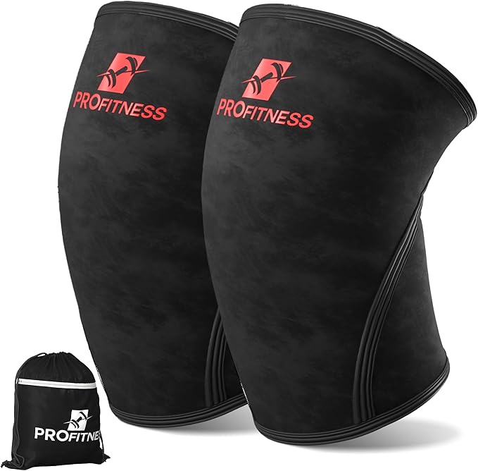 ProFitness Knee Sleeves Weightlifting Men & Women - 7mm Thick Premium Neoprene Weight Lifting Knee Sleeve for Women & Men Ideal for Squats, Powerlifting & Deadlift | Squat Knee Sleeves for Men & Women