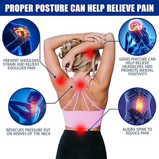 Posture Corrector for Women and Men - Adjustable Back Brace for Pain Relief - Enhances Posture and Provides Lumbar Support - Upper and Lower Back Straightener - Breathable Back Support (Pink, X-Large)