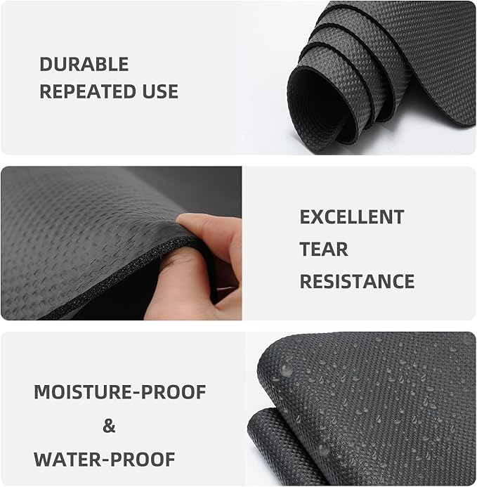 Treadmill Mat,Bike Mat,Stationary Bike Mat,Foldable Treadmill Mat for Hardwood Floors and Carpet.for Exercise Bike,Exercise Equipment Indoor Cycles,Rowing Elliptical (32" X 84.2")