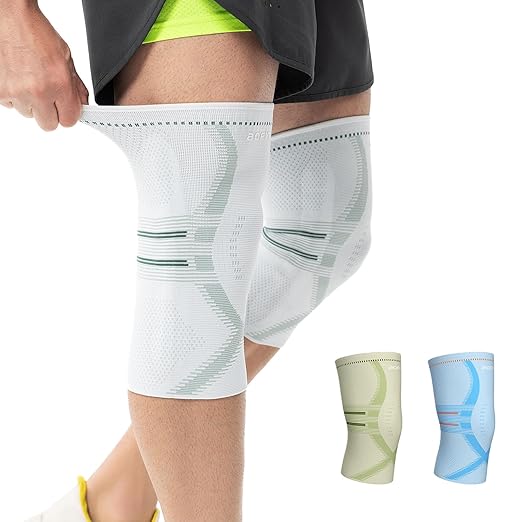 aoFIT Compression Knee Brace for Women & Men, 2 Pack AOCELL Knee Sleeve Support for Knee Joint Pain Relief, ACL, Meniscus Tear, Arthritis - Breathable for Workout, Running, Gym, Sports, Fitness M