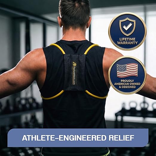 PRIMEKINETIX PostureMedic Dynamic Posture Corrector - Active Resistance Training System for Back Strengthening & Shoulder Alignment - Stretches Chest, Strengthens Upper Back - Doctor Recommended for Lasting Posture Improvement - XL