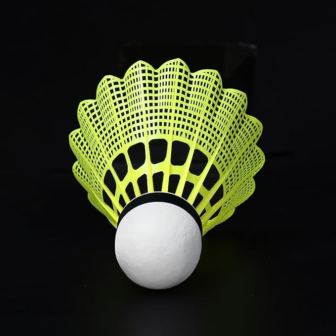 kunli Badminton Birdies 12 PCS, Nylon Badminton Shuttlecocks with Stability Durability for Baseball Batting Practice Training, Medium Or High Speed Birdie Balls