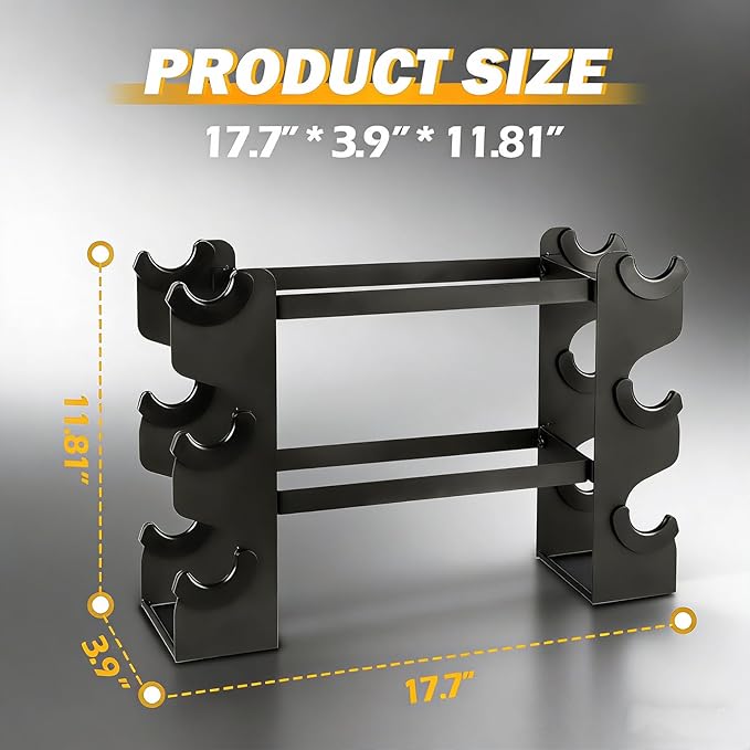 Small Dumbbell Rack Stand Only - Iron Weight Stand Holder Storage for Dumbbells Kettlebells- Weight Rack for Home Gym Corner