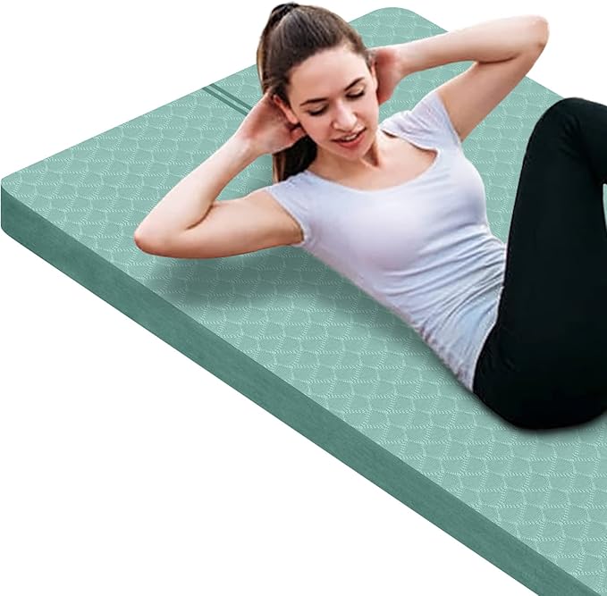 nuveti Large Exercise Mat - 15mm/20mm/30mm Thick Yoga Mat | Workout Mat for Fitness, Yoga, Pilates, Stretching & Floor Exercises for Women & Men with Free Carrying Bag